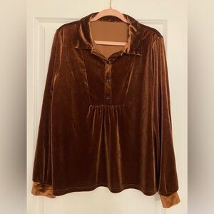 Velvet Brown Women's Top